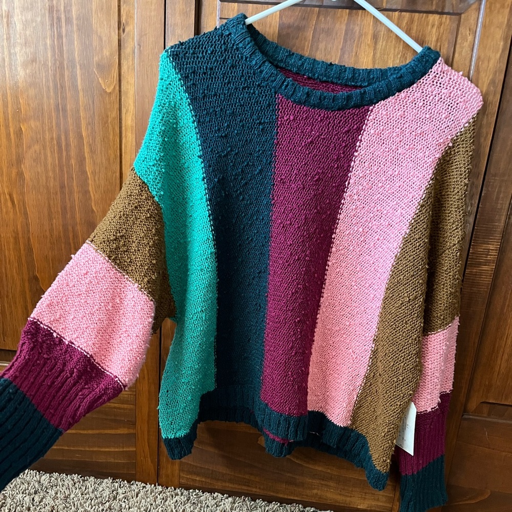 Billa Bong Easy Going Oversized Slouchy Pullover Sweater Large